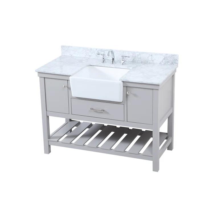 Pelaghia 48'' Single Bathroom Vanity with Marble Top