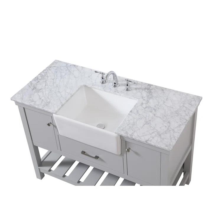 Pelaghia 48'' Single Bathroom Vanity with Marble Top