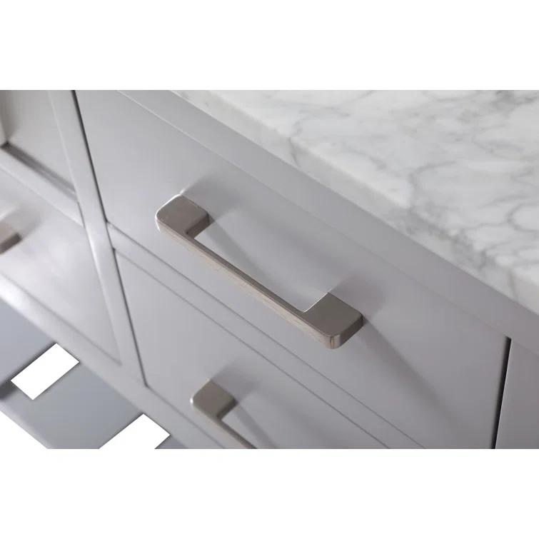 Pelaghia 72'' Double Bathroom Vanity with Marble Top