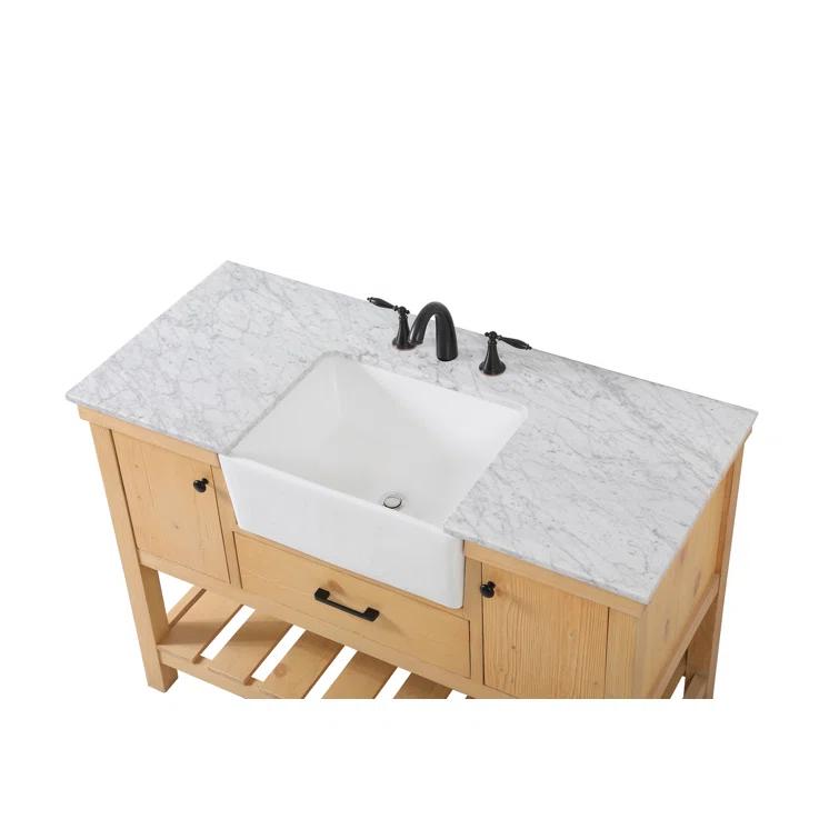 Pelaghia 48'' Single Bathroom Vanity with Marble Top
