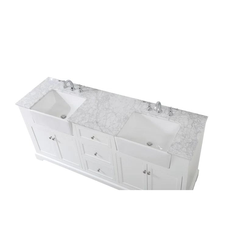 Emiliano 72'' Double Bathroom Vanity with Top