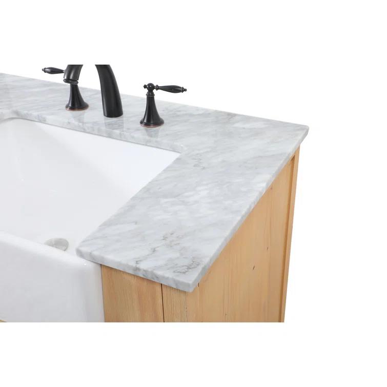 Pardue 72'' Double Bathroom Vanity with Marble Top