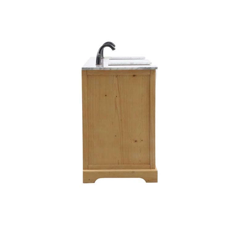 Pardue 72'' Double Bathroom Vanity with Marble Top