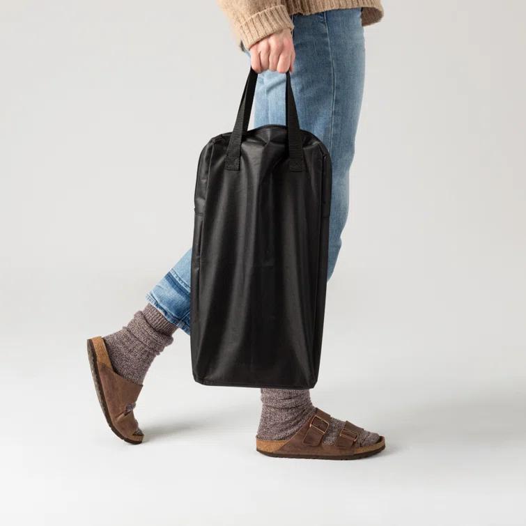 Fire Sense Foldaway Charcoal Grill, Stainless Steel ,Charcoal Grate & Carry Bag Included