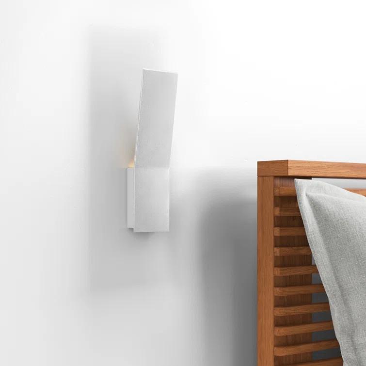Sleek Pewter 11" LED Sconce with Clear Diffuser Glass and Dimmable Light