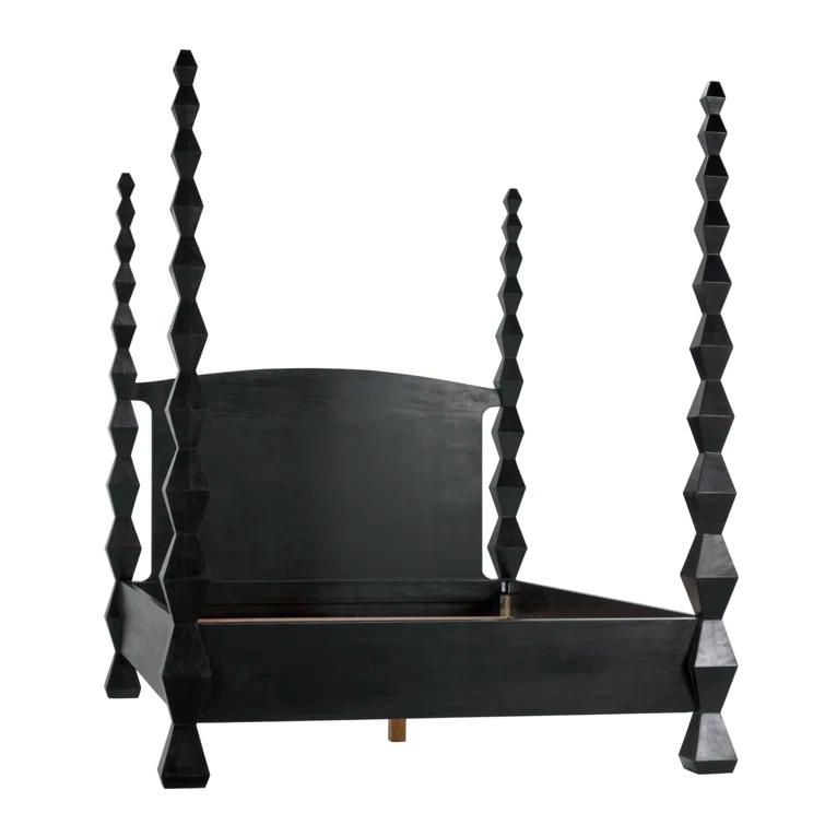 Noir Brancusi Solid Wood Four Poster Bed