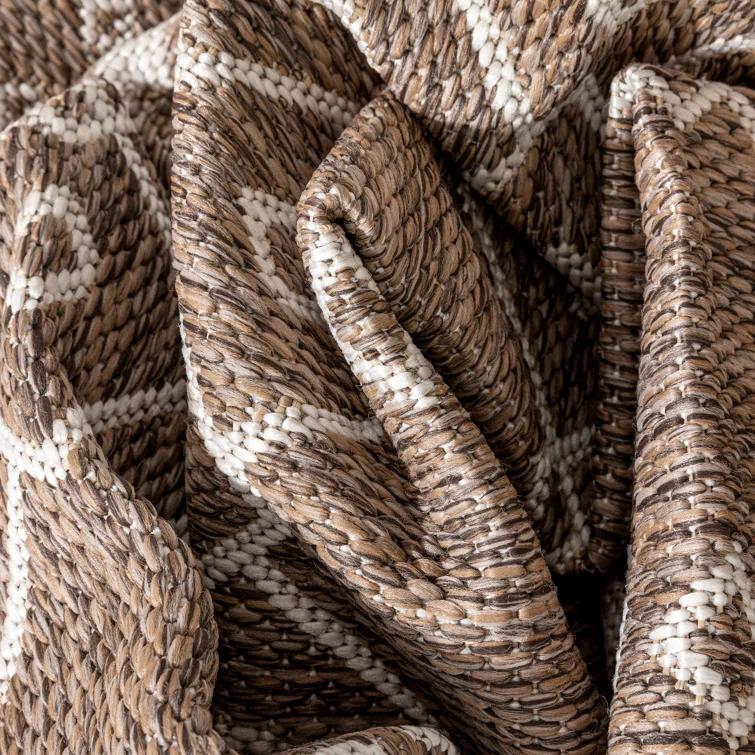 Marshanna Nord Trellis Brown/Taupe Indoor/Outdoor Flat-Weave Area Rug
