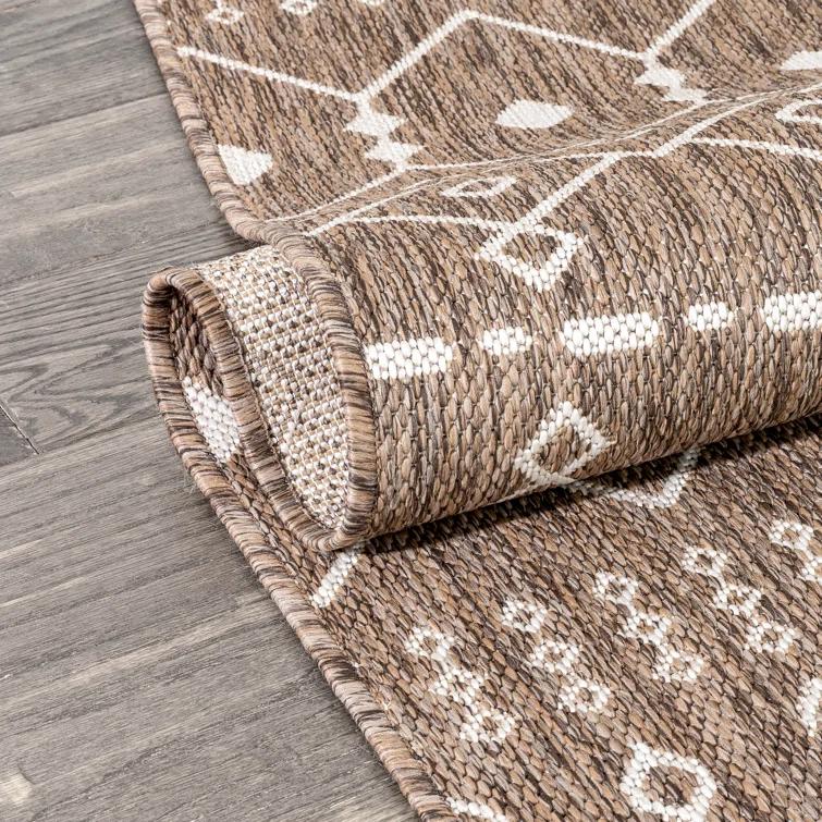 Marshanna Nord Trellis Brown/Taupe Indoor/Outdoor Flat-Weave Area Rug