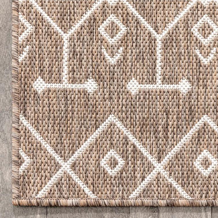Marshanna Nord Trellis Brown/Taupe Indoor/Outdoor Flat-Weave Area Rug