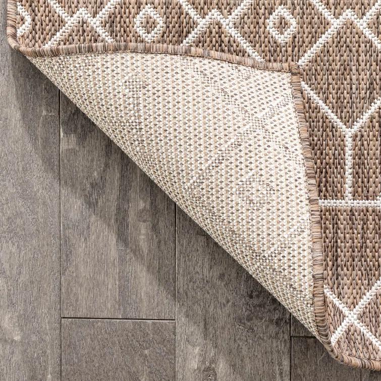 Marshanna Nord Trellis Brown/Taupe Indoor/Outdoor Flat-Weave Area Rug