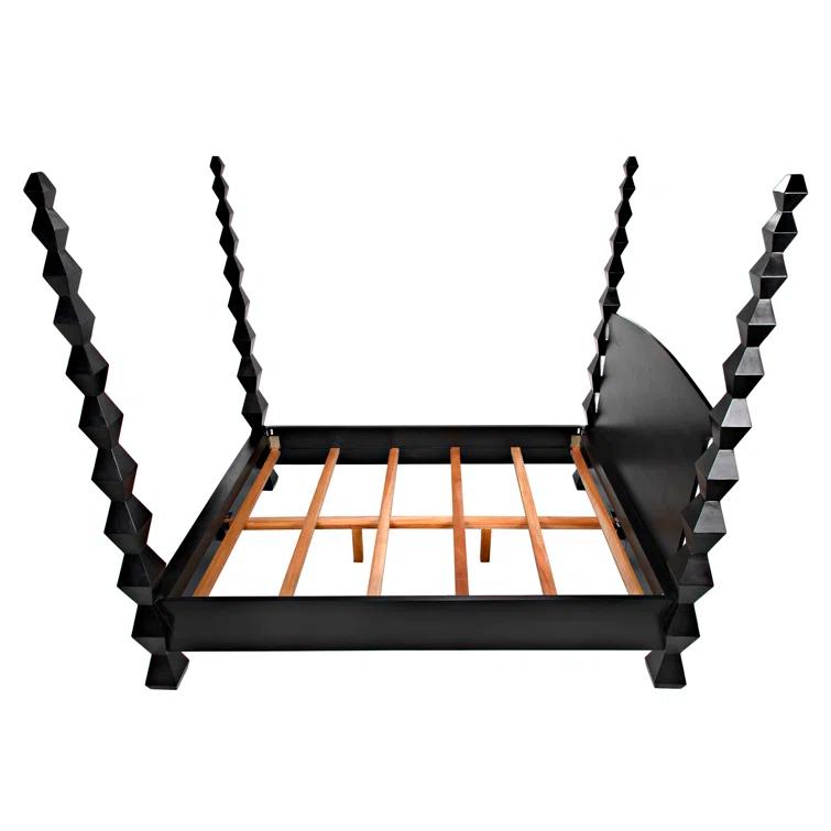 Noir Brancusi Solid Wood Four Poster Bed