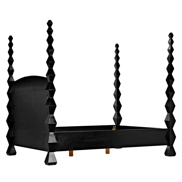 Noir Brancusi Solid Wood Four Poster Bed