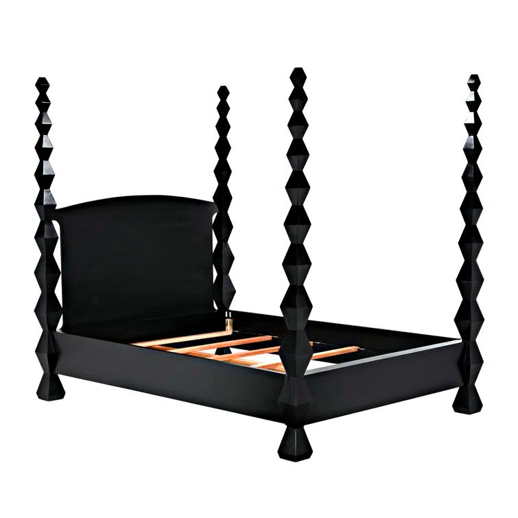 Noir Brancusi Solid Wood Four Poster Bed