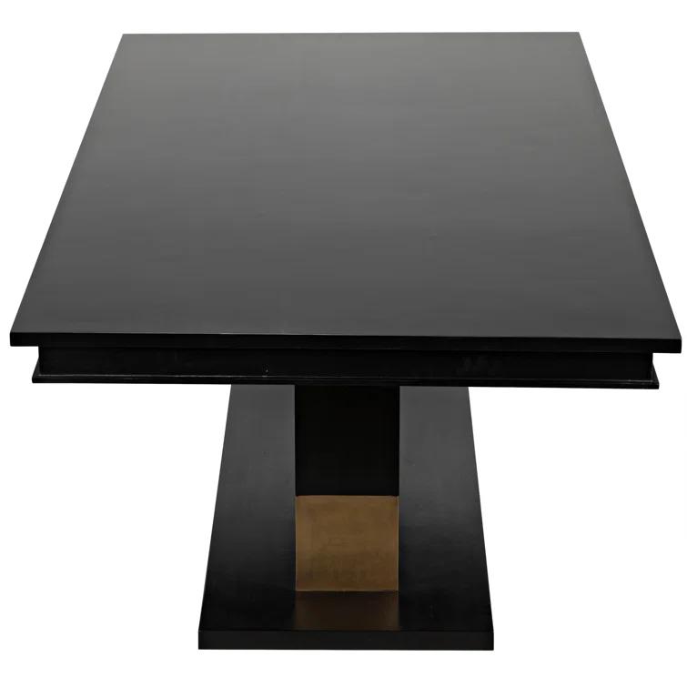 Noir Ravenko Mahogany Solid Wood Top Dining Table