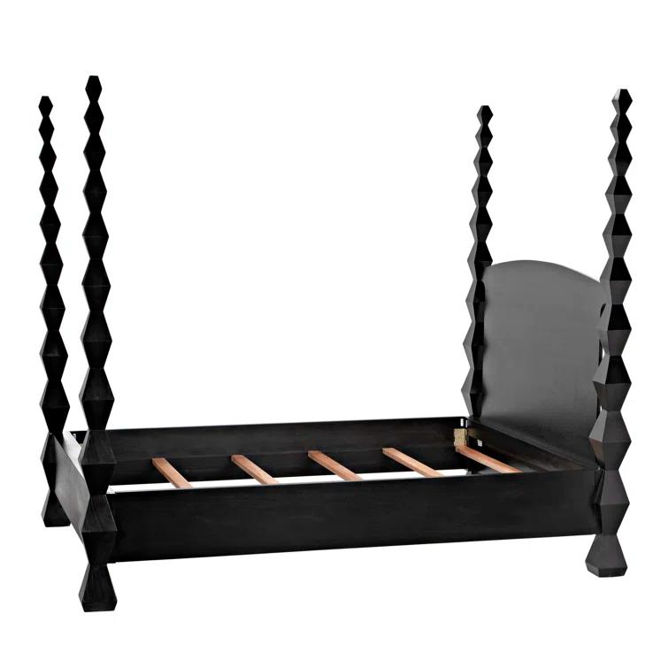 Noir Brancusi Solid Wood Four Poster Bed