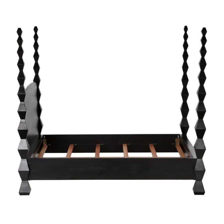 Noir Brancusi Solid Wood Four Poster Bed