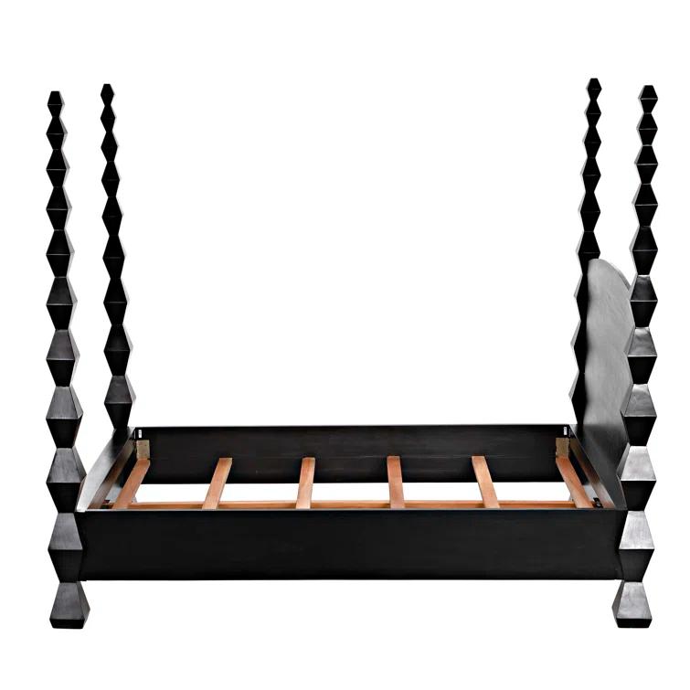 Noir Brancusi Solid Wood Four Poster Bed