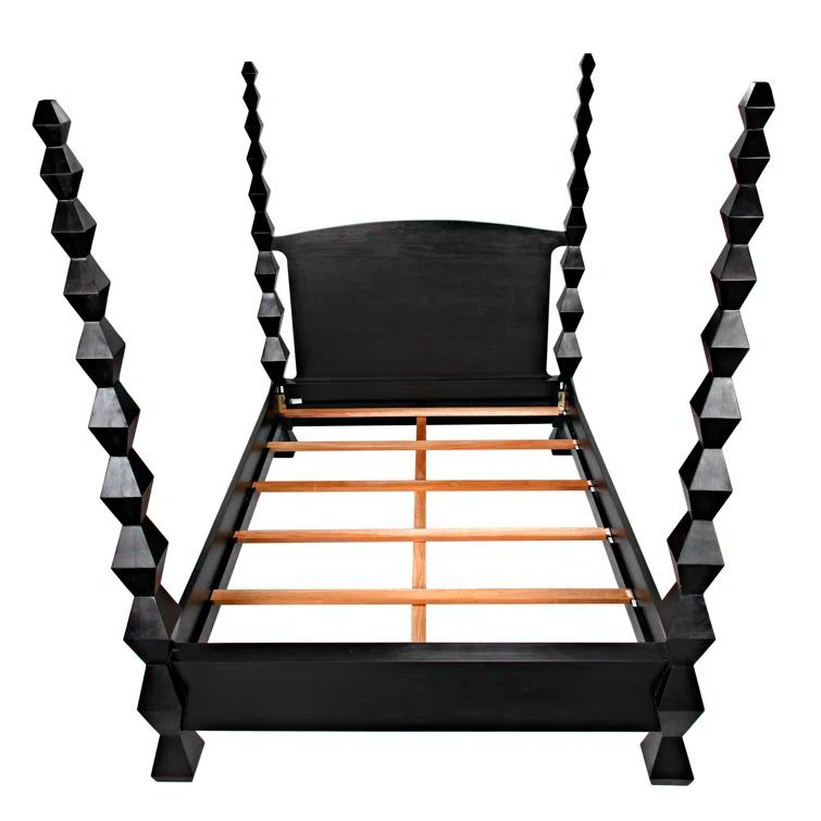 Noir Brancusi Solid Wood Four Poster Bed