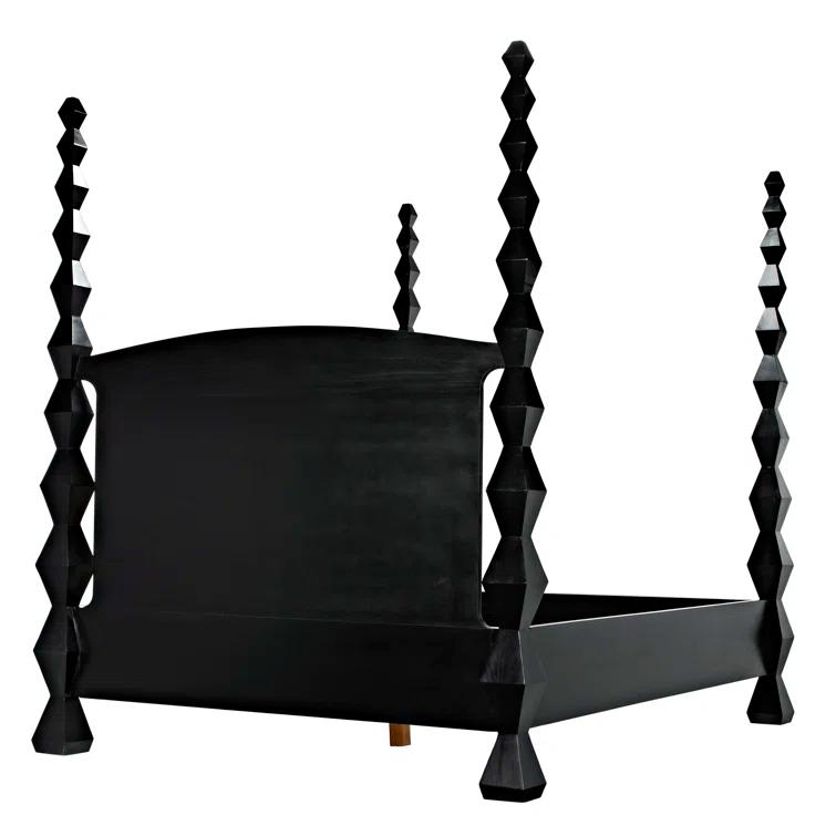 Noir Brancusi Solid Wood Four Poster Bed