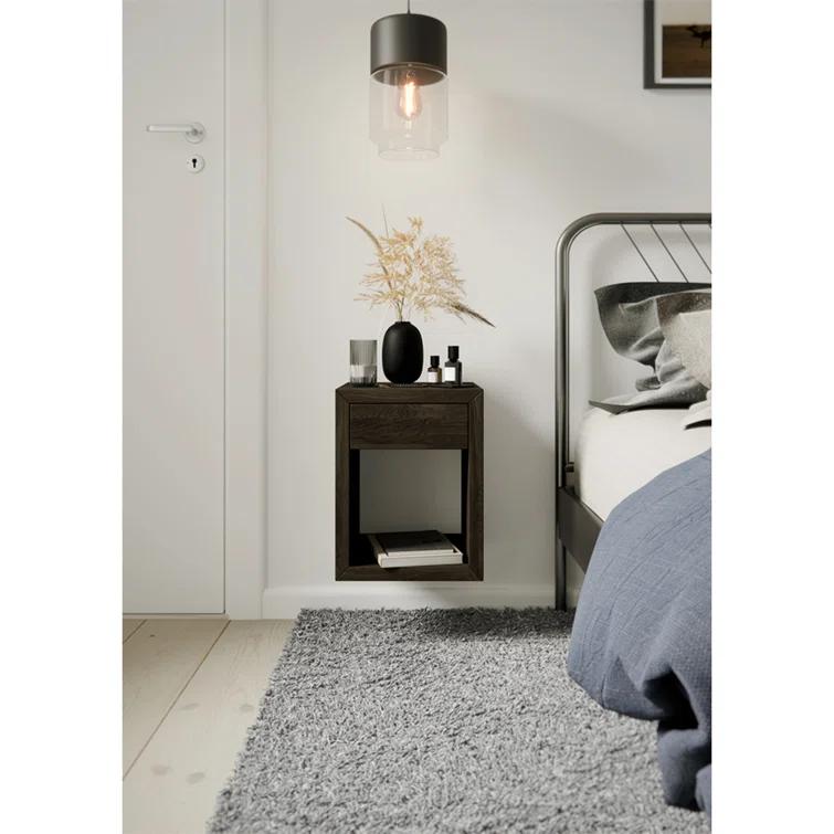 Red Barrel Studio® Scandinavian Style Natural Solid Wood Nightstand With 1 Drawer