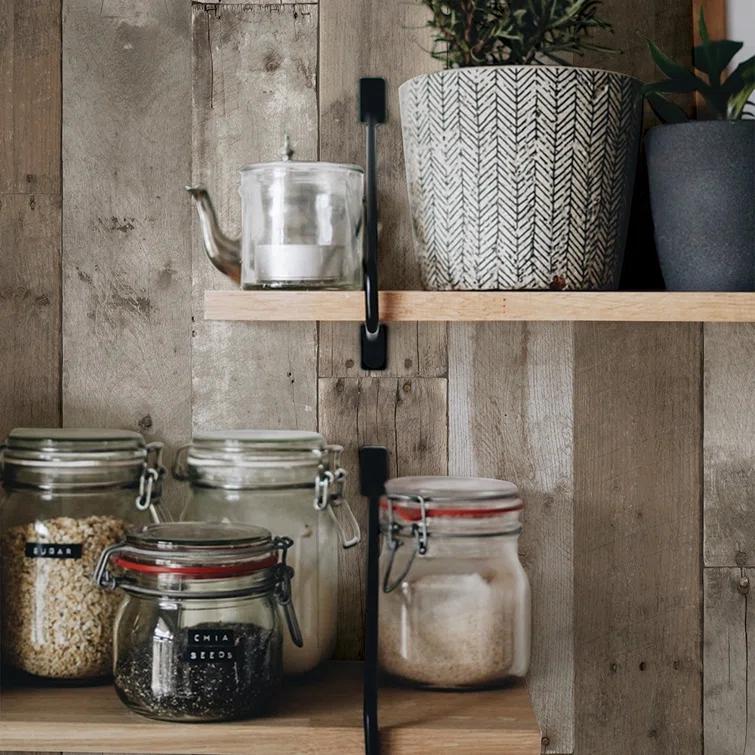 Tempaper Repurposed Wood Weathered Peel and Stick Wallpaper, 20.5" x 16.5'