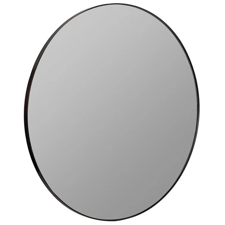 Elegant Franco 34" Round Silver and Gold Wall Mirror