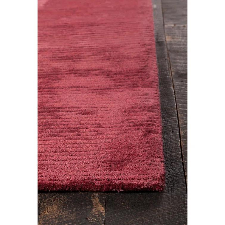 Angelo Hand Tufted Red Wool Area Rug
