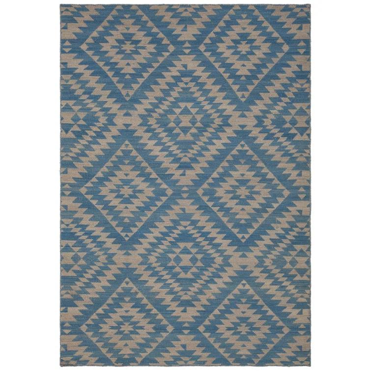 Winnie Hand-Woven Blue/Beige Area Rug