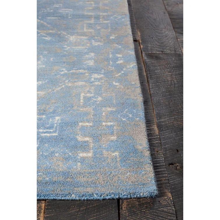 Tayla Hand-Tufted Blue Area Rug