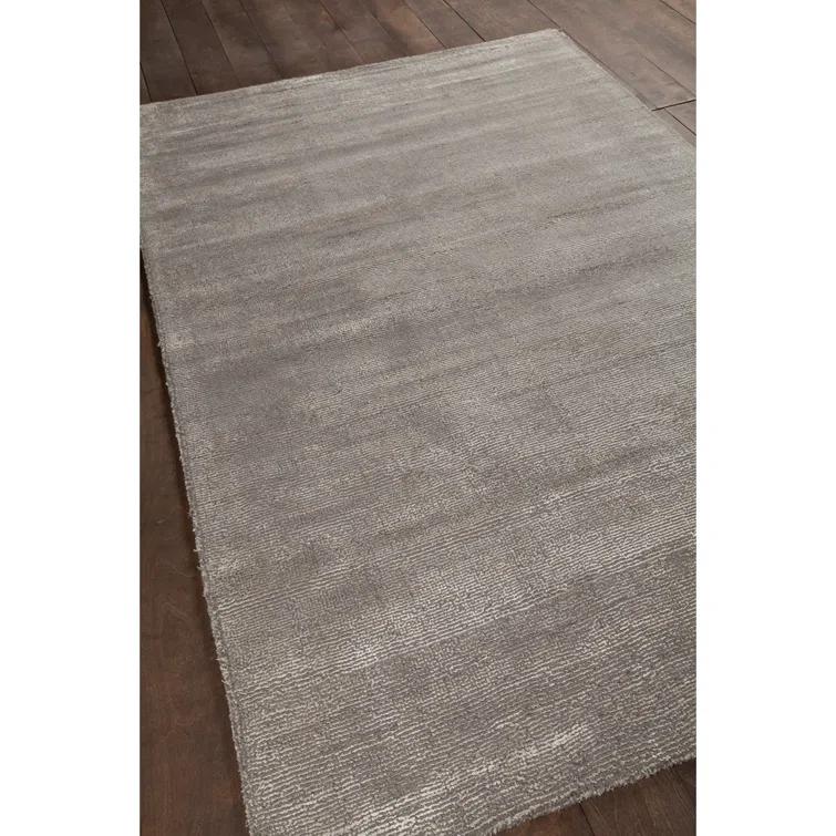 Gray Flat Woven Wool and Synthetic Area Rug, 9' x 13'