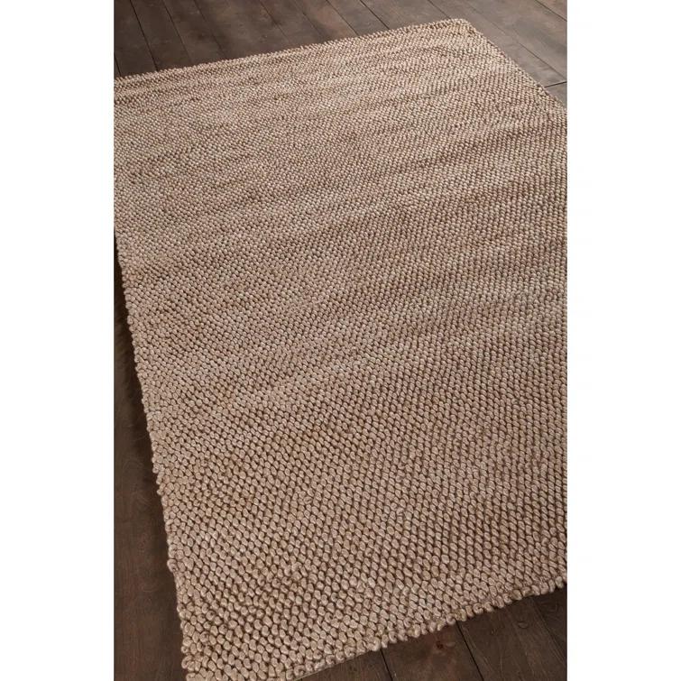 Handwoven Luxe Gray Wool-Viscose Blend Rectangular Rug 9' x 13'