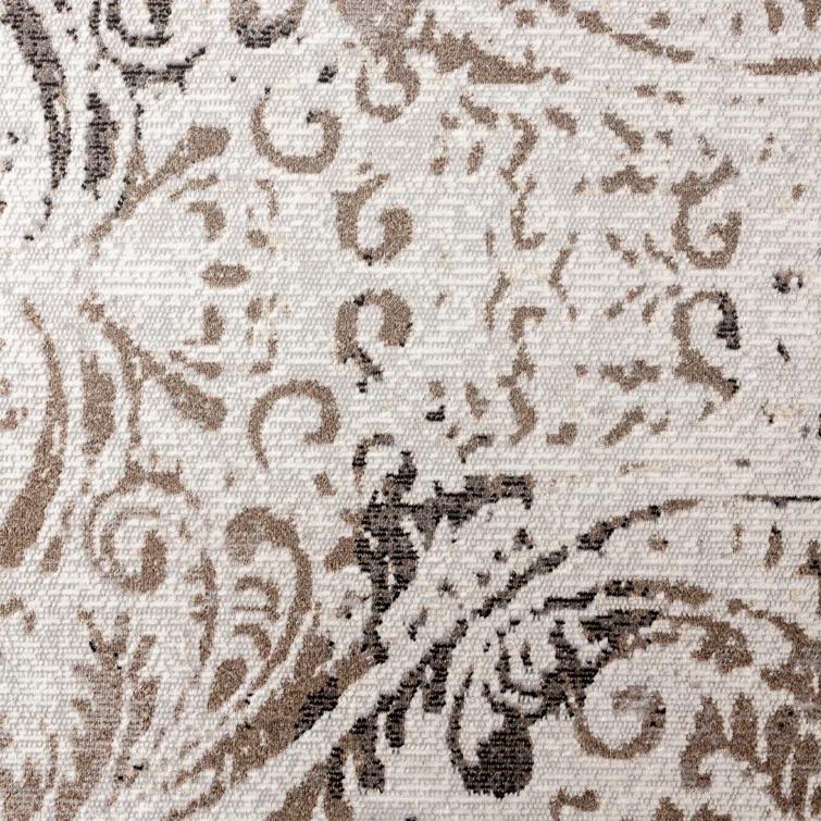 NICOLE MILLER NEW YORK Patio Sofia Juniper Paisley Indoor/Outdoor Area Rug, Ivory/Mustard