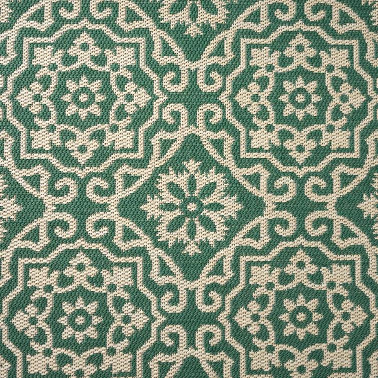 NICOLE MILLER NEW YORK Patio Country Danica Geometric Indoor/Outdoor Area Rug, Green/Beige