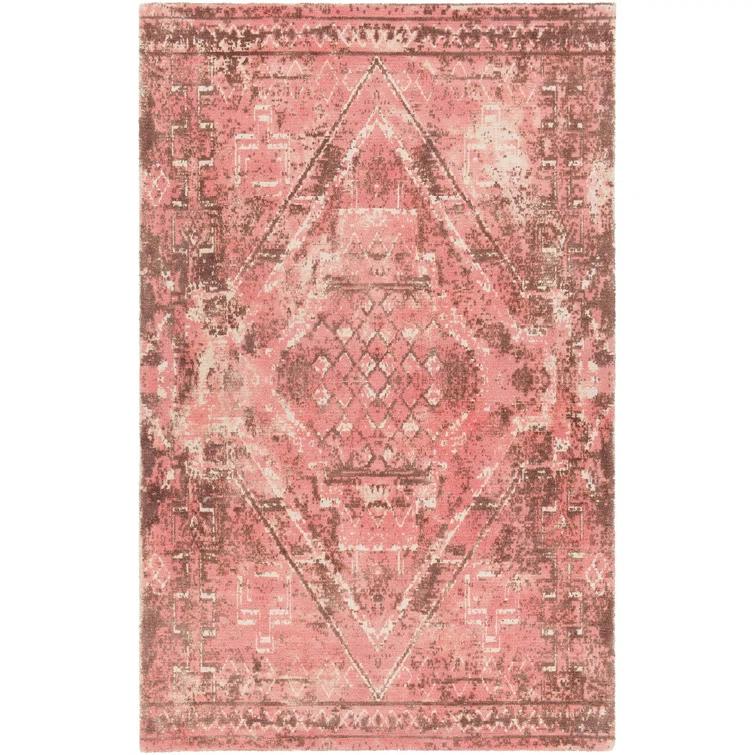 Tayla Abstract Handmade Tufted Wool Pink/Brown Area Rug