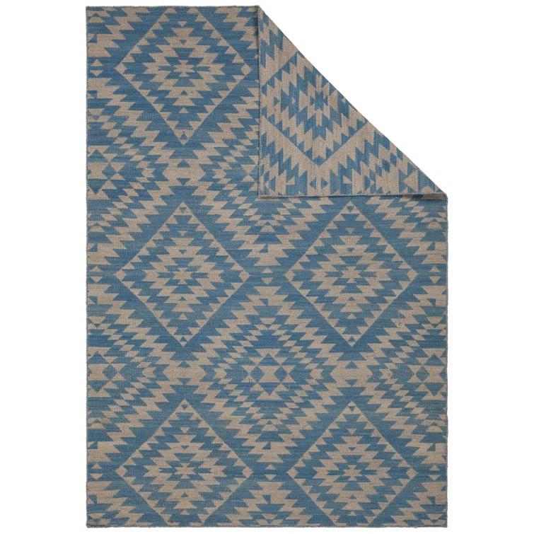 Winnie Hand-Woven Blue/Beige Area Rug
