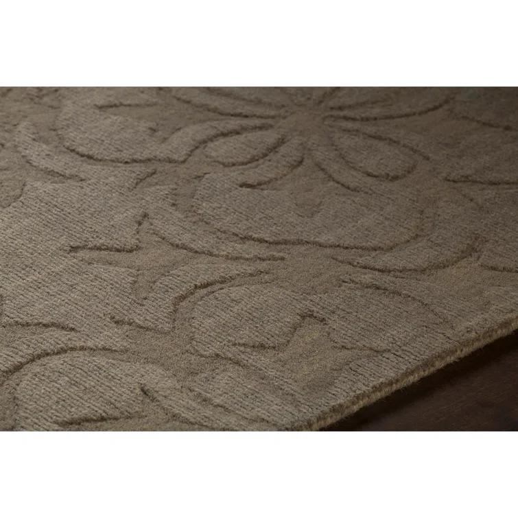 Rekha Patterned Tranditional Brown Area Rug