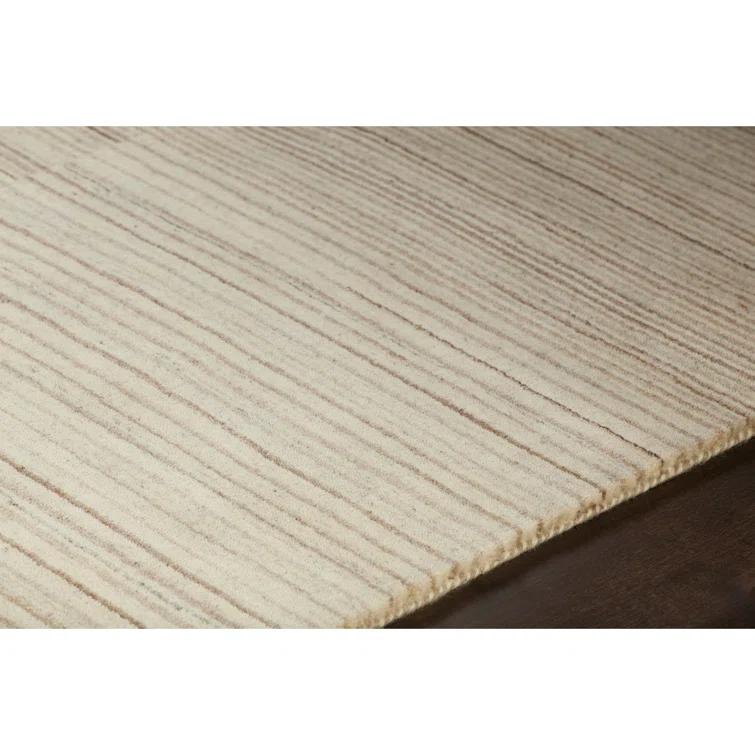 Bohemian Chic Hand-Knotted Wool Rectangular Area Rug, 9' x 13', Brown