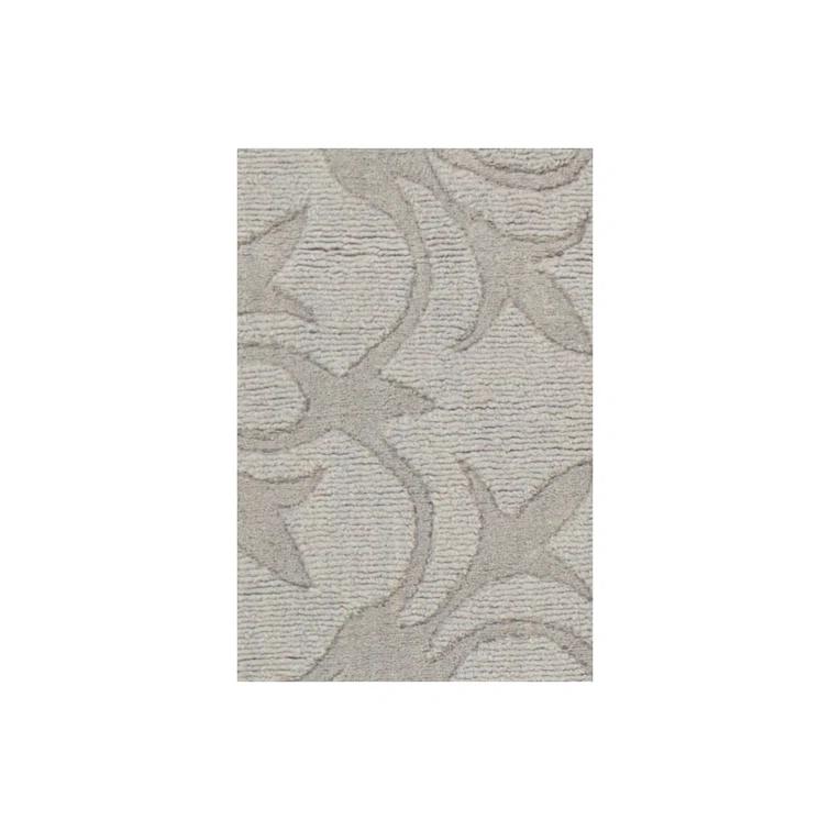 Rekha Geometric Handmade Wool Gray Area Rug