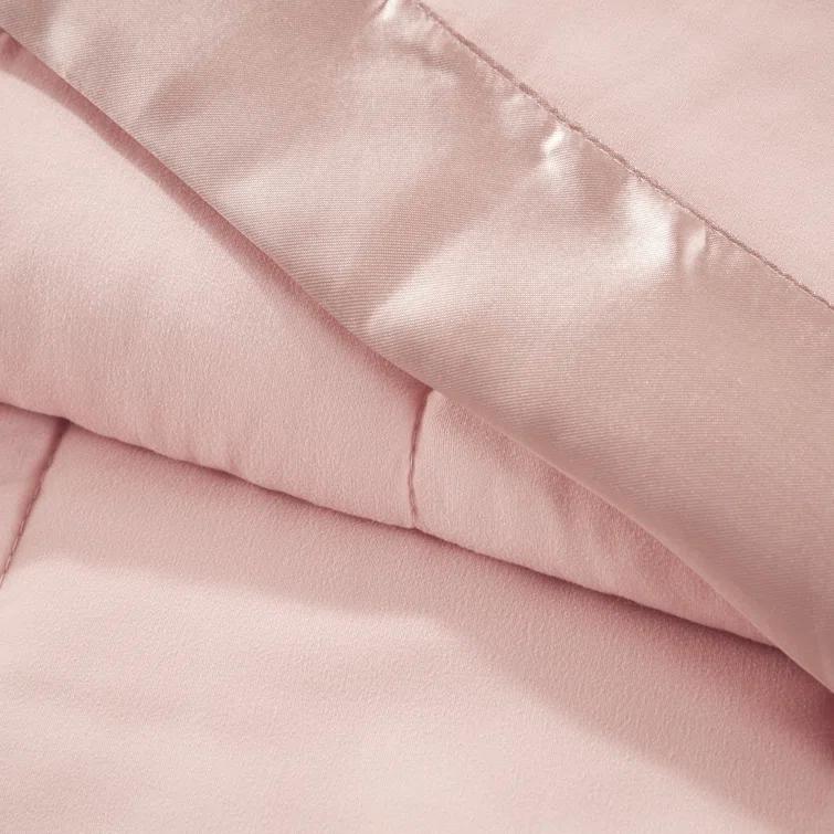 Lightweight Down Alternative Blanket with Satin Trim