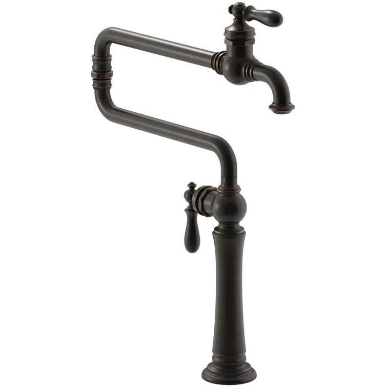 Artifacts® Single-Hole Deck-Mount Pot Filler with Extended Spout