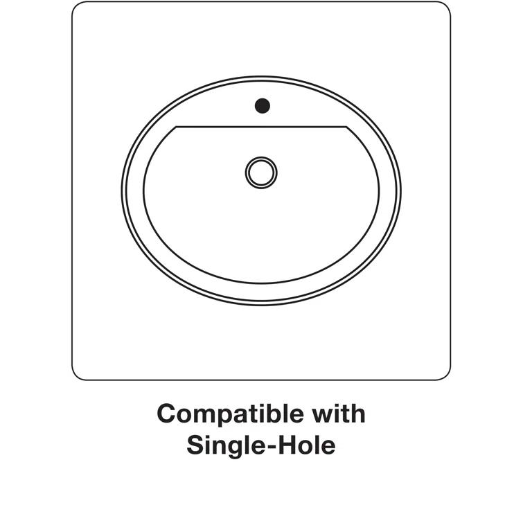 Kohler Elate Single-Handle Bathroom Faucet with Pop-Up Drain Assembly, One Hole Bathroom Sink Faucet, 1.2 gpm
