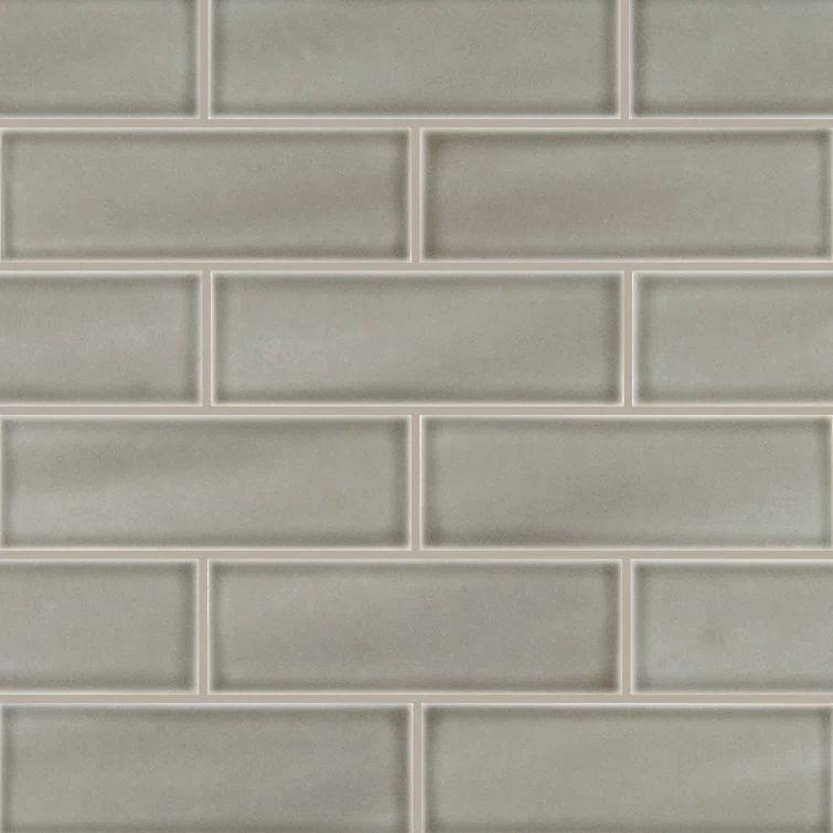 Glazed Handcrafted 4" x 12" Glossy Ceramic Subway Tile