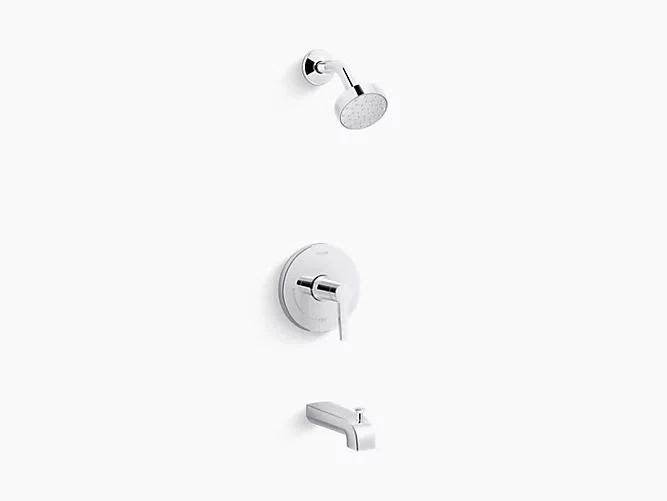 Kohler Pitch Rite-Temp Bath And Shower Trim With 1.75 GPM Water-Saving Single-Function Showerhead, Single Spray Setting