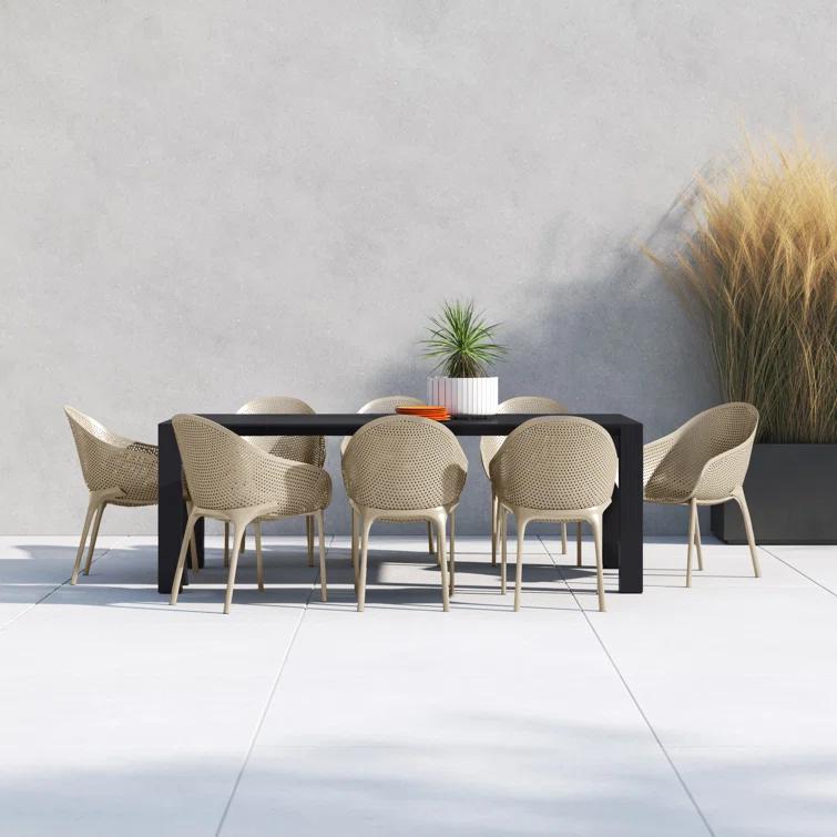 Farrah 102'' Rectangular 8 - Person Outdoor Dining Set