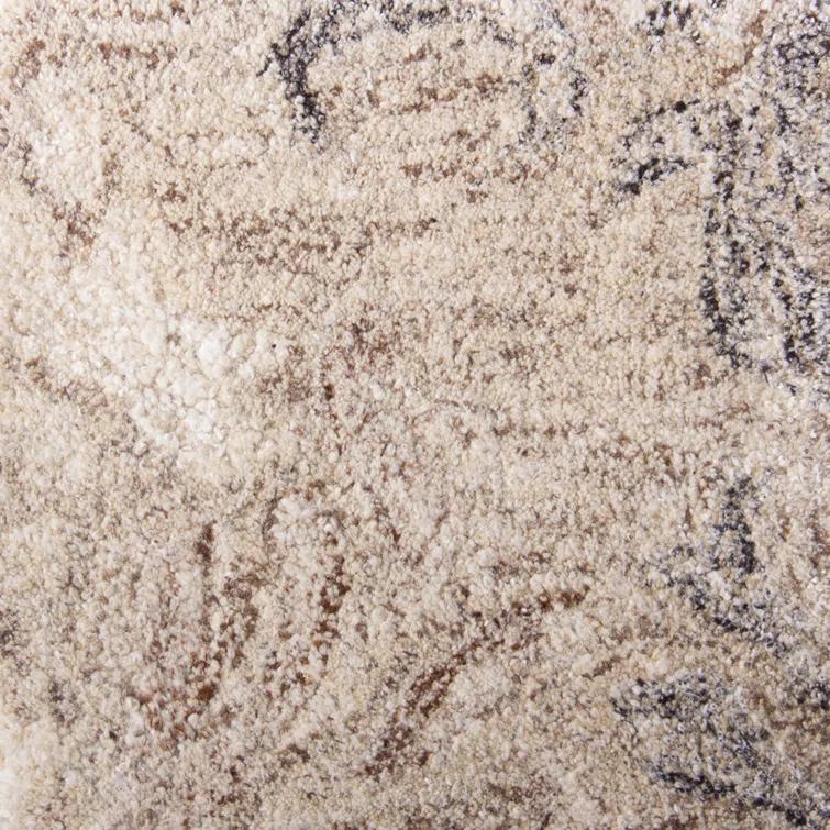Carrera Damask Handmade Tufted Wool Stone Area Rug