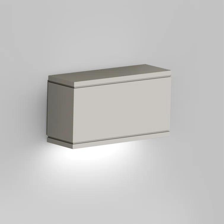 Rubix Brushed Aluminum Dimmable LED Outdoor Wall Light