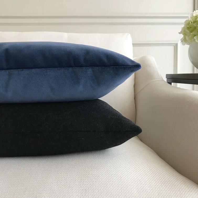 Heathered Wool Vincent Textured Square Pillow Cover & Insert