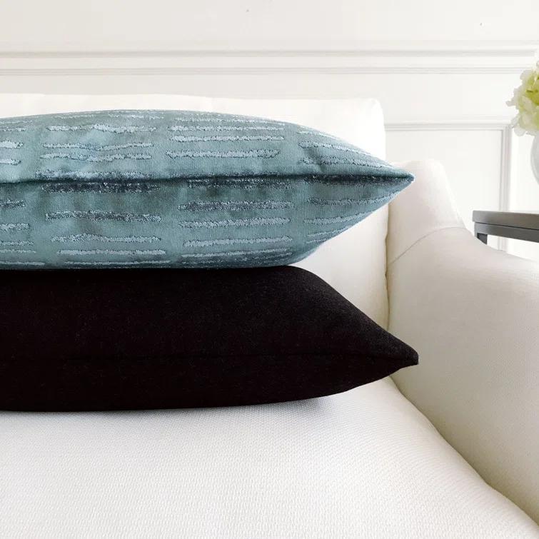 Heathered Wool Vincent Textured Square Pillow Cover & Insert
