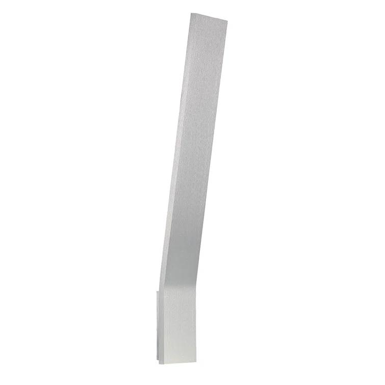 Sleek Pewter 11" LED Sconce with Clear Diffuser Glass and Dimmable Light