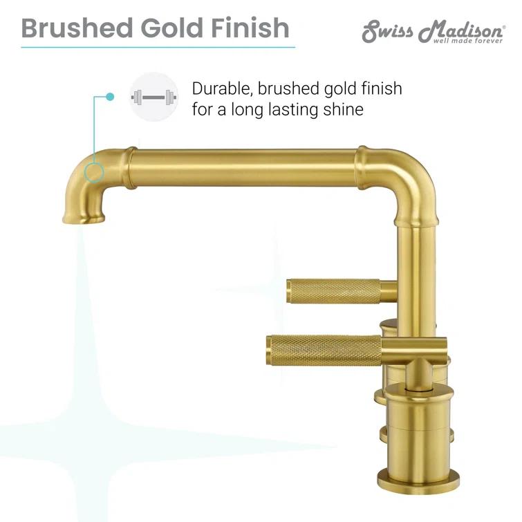 Avallon 8 in. Widespread, Sleek Handle, Bathroom Faucet
